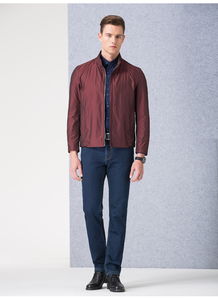 才子男装2016秋季新品 条纹夹克，商务青年的睿智之选